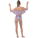 Chic Floral Pattern Drape Piece Swimsuit View2