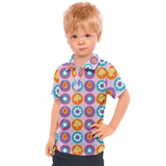 Chic Floral Pattern Kids  Polo Tee