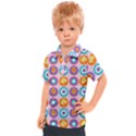 Chic Floral Pattern Kids  Polo Tee View1