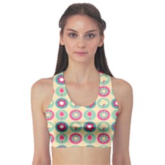 Chic Floral Pattern Sports Bra by GardenOfOphir