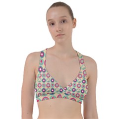 Chic Floral Pattern Sweetheart Sports Bra by GardenOfOphir