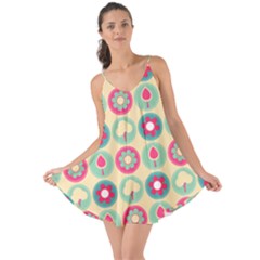 Chic Floral Pattern Love The Sun Cover Up by GardenOfOphir