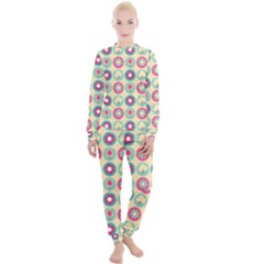 Chic Floral Pattern Women s Lounge Set by GardenOfOphir