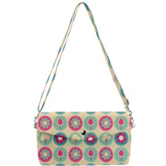 Chic Floral Pattern Removable Strap Clutch Bag by GardenOfOphir