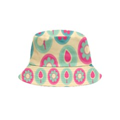 Chic Floral Pattern Inside Out Bucket Hat (kids) by GardenOfOphir