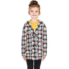 Chic Floral Pattern Kids  Double Breasted Button Coat by GardenOfOphir