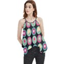 Chic Floral Pattern Flowy Camisole Tank Top View1