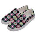 Chic Floral Pattern Men s Canvas Slip Ons View2