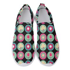 Chic Floral Pattern Women s Slip On Sneakers by GardenOfOphir