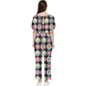 Chic Floral Pattern Batwing Lightweight Chiffon Jumpsuit View2