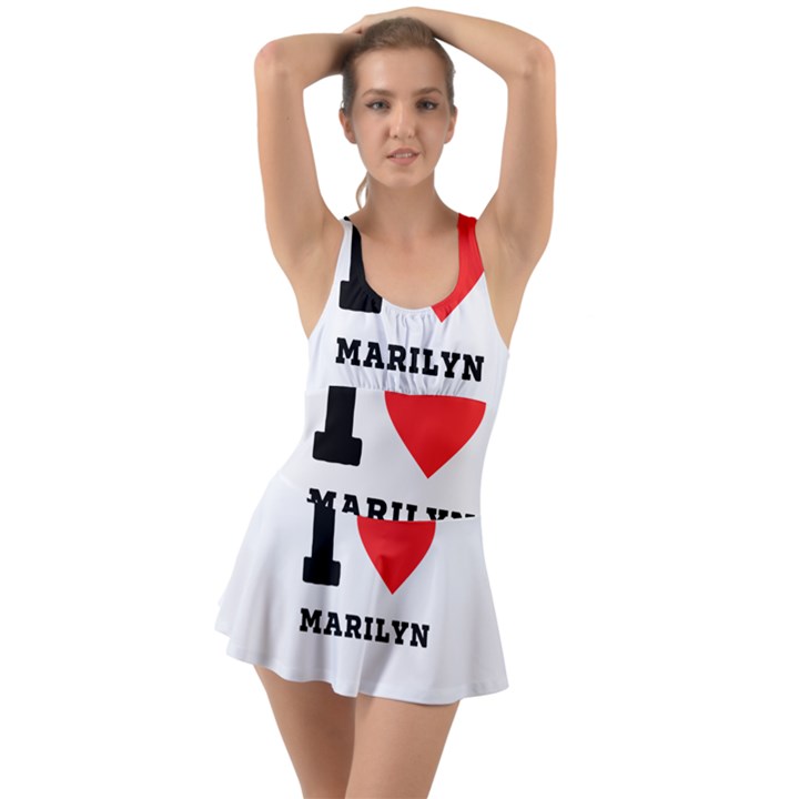 I love marilyn Ruffle Top Dress Swimsuit