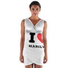 I Love Marilyn Wrap Front Bodycon Dress by ilovewhateva