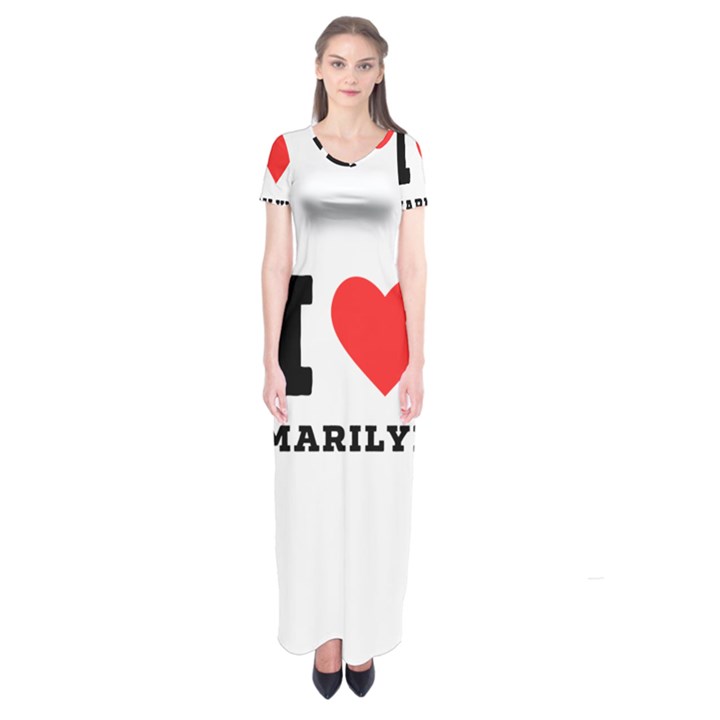 I love marilyn Short Sleeve Maxi Dress