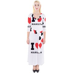 I Love Marilyn Quarter Sleeve Wrap Maxi Dress by ilovewhateva