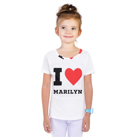 I Love Marilyn Kids  One Piece Tee by ilovewhateva