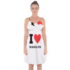 I Love Marilyn Ruffle Detail Chiffon Dress by ilovewhateva