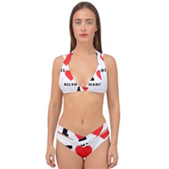 I Love Marilyn Double Strap Halter Bikini Set by ilovewhateva