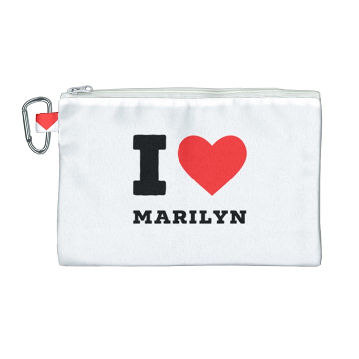 I love marilyn Canvas Cosmetic Bag (Large)