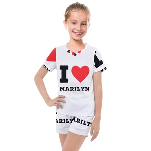 I Love Marilyn Kids  Mesh Tee And Shorts Set by ilovewhateva