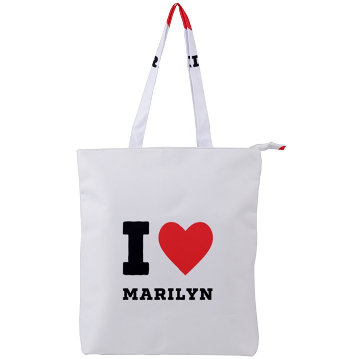 I love marilyn Double Zip Up Tote Bag