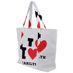 I Love Marilyn Zip Up Canvas Bag by ilovewhateva