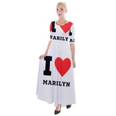 I Love Marilyn Half Sleeves Maxi Dress by ilovewhateva