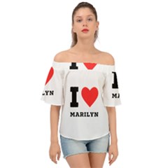 I Love Marilyn Off Shoulder Short Sleeve Top by ilovewhateva