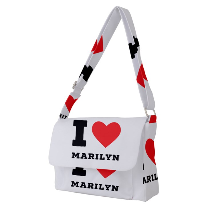 I love marilyn Full Print Messenger Bag (M)