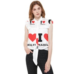 I Love Marilyn Frill Detail Shirt by ilovewhateva