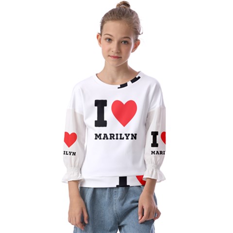 I Love Marilyn Kids  Cuff Sleeve Top by ilovewhateva