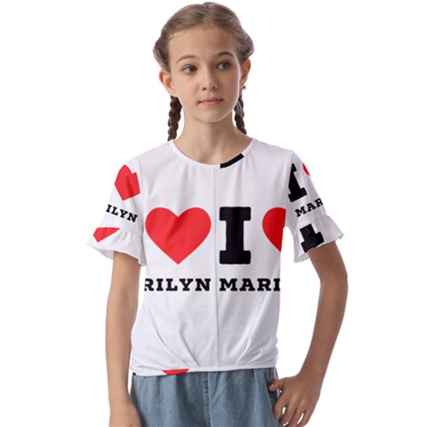 I Love Marilyn Kids  Cuff Sleeve Scrunch Bottom Tee by ilovewhateva