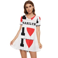 I Love Marilyn Tiered Short Sleeve Babydoll Dress by ilovewhateva