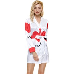 I Love Marilyn Long Sleeve Satin Robe by ilovewhateva