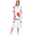 I love marilyn Bow Sleeve Chiffon Midi Dress View1