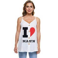 I Love Marilyn Casual Spaghetti Strap Chiffon Top by ilovewhateva