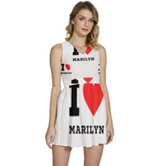 I Love Marilyn Sleeveless High Waist Mini Dress by ilovewhateva