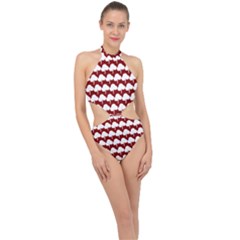 Tree Illustration Gifts Halter Side Cut Swimsuit