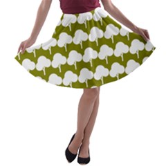 Tree Illustration Gifts A-line Skater Skirt by GardenOfOphir