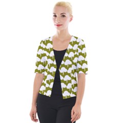 Tree Illustration Gifts Cropped Button Cardigan by GardenOfOphir