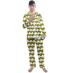 Tree Illustration Gifts Men s Long Sleeve Satin Pajamas Set by GardenOfOphir