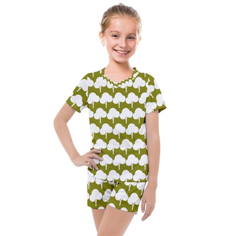 Tree Illustration Gifts Kids  Mesh Tee And Shorts Set by GardenOfOphir