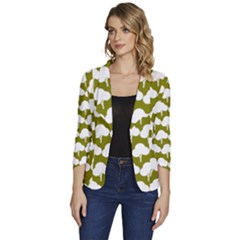 Tree Illustration Gifts Women s One-button 3/4 Sleeve Short Jacket