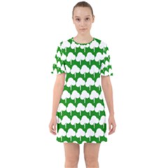 Tree Illustration Gifts Sixties Short Sleeve Mini Dress by GardenOfOphir