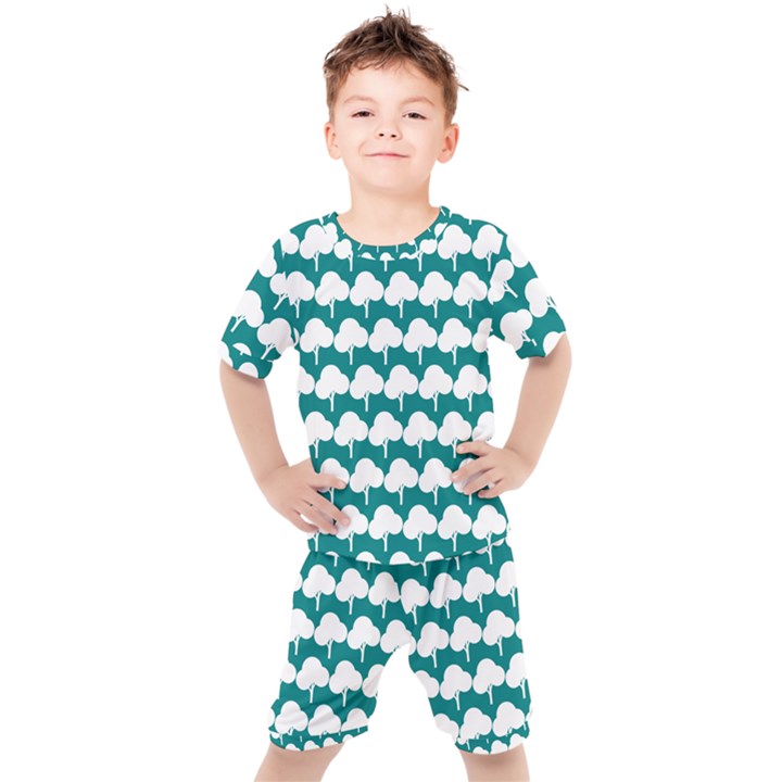 Tree Illustration Gifts Kids  Tee and Shorts Set