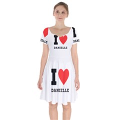 I Love Daniella Short Sleeve Bardot Dress by ilovewhateva