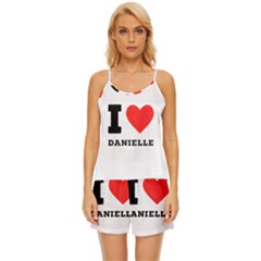 I Love Daniella Satin Pajama Short Set by ilovewhateva