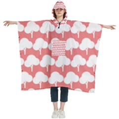 Tree Illustration Gifts Women s Hooded Rain Ponchos