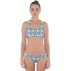 Colorful Whimsical Owl Pattern Cross Back Hipster Bikini Set by GardenOfOphir