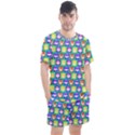 Colorful Whimsical Owl Pattern Men s Mesh Tee and Shorts Set View1