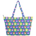 Colorful Whimsical Owl Pattern Full Print Shoulder Bag View2